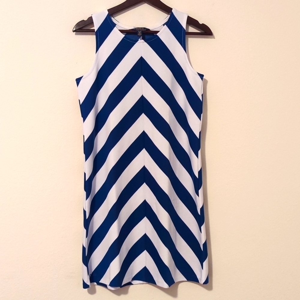 Polo Ralph Lauren White/blue dress Sz XL (16)